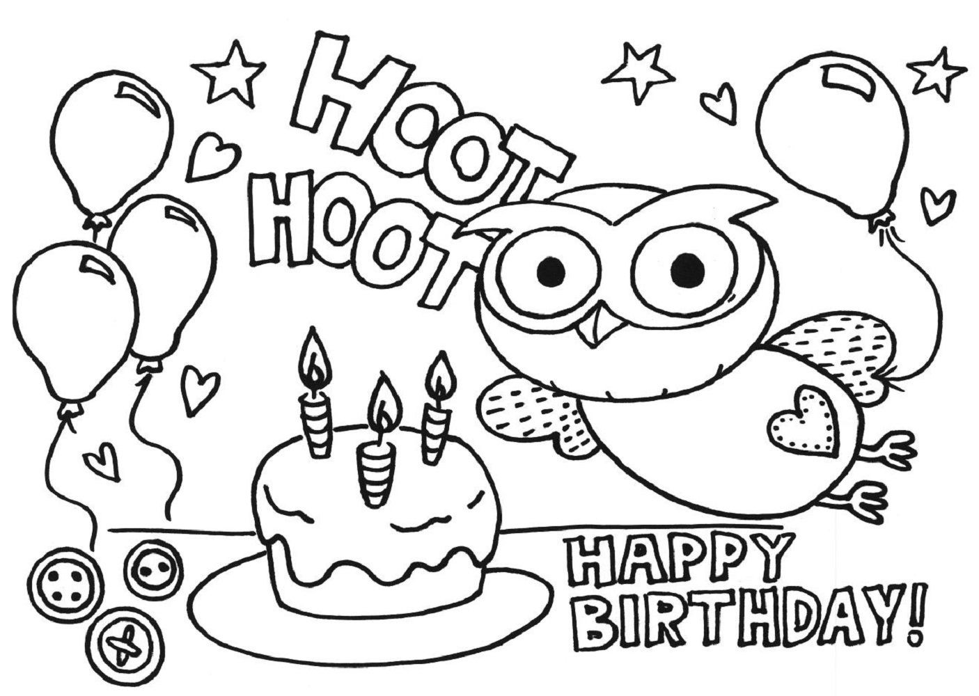 Best ideas about Birthday Coloring Pages For Boys
. Save or Pin Happy Birthday Color Pages Kiddo Shelter Now.