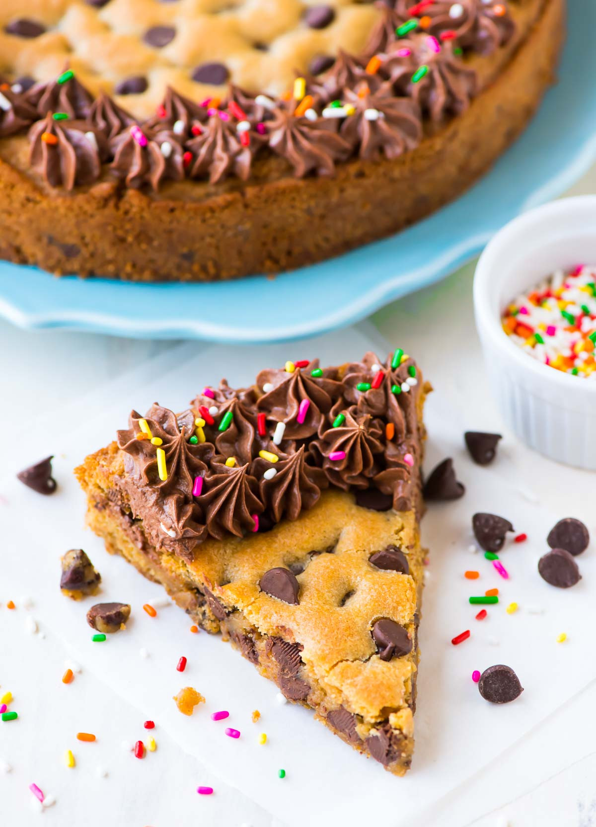 Best ideas about Birthday Cookie Cake
. Save or Pin Chocolate Chip Cookie Cake Recipe with Chocolate Fudge Now.
