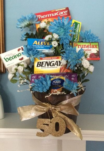 Best ideas about Birthday Gag Gifts For Him
. Save or Pin Old age reme s tucked into a flower arrangement is a Now.