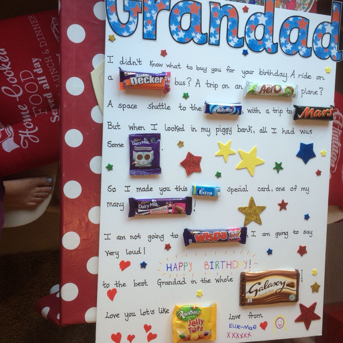 Best ideas about Birthday Gift Ideas For Grandpa
. Save or Pin Grandad diy chocolate birthday card Cards Now.