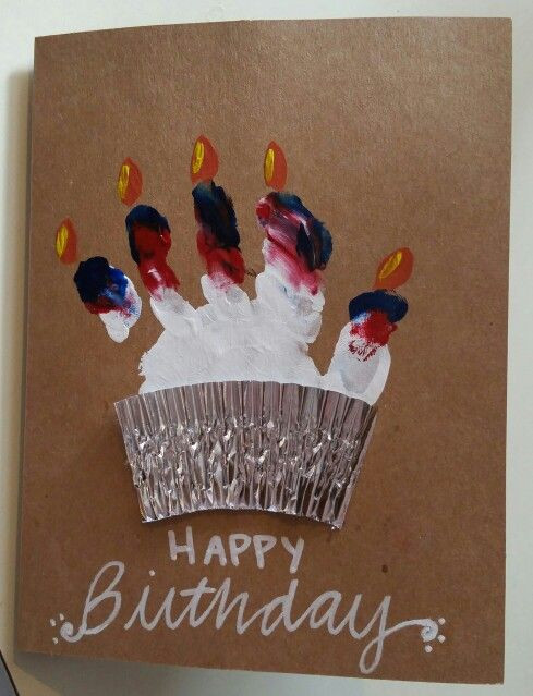 Best ideas about Birthday Gifts For Dad From Toddler
. Save or Pin Handprint birthday card Crafts Now.