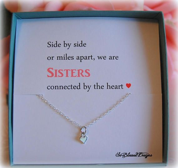 Best ideas about Birthday Gifts For Sister
. Save or Pin Sister Gift Tiny Heart Necklace Big Sister Gift for Now.