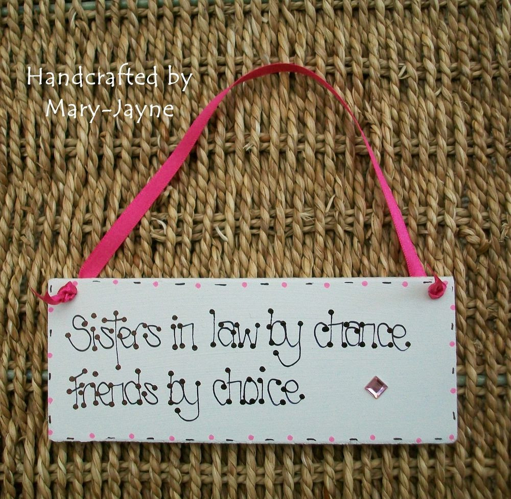 Best ideas about Birthday Gifts For Sister In Law
. Save or Pin "SISTER IN LAW FRIENDS" Wooden Plaque GEM Birthday Xmas Now.