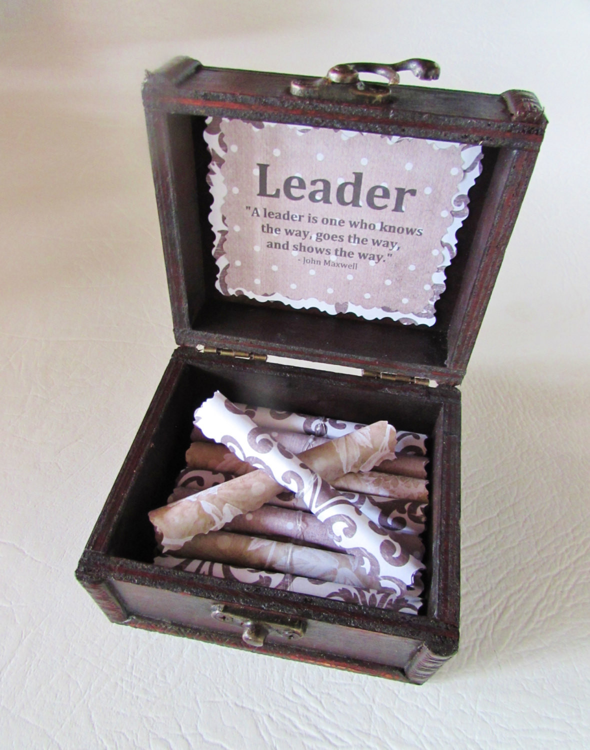 Best ideas about Birthday Gifts For Your Boss
. Save or Pin Leadership Scroll Box Leadership Gift Boss Gift Boss Now.