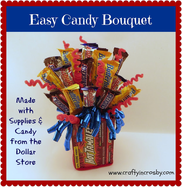 Best ideas about Birthday Gifts From Stores
. Save or Pin Crafty in Crosby Easy Dollar Store Candy Bouquet Now.