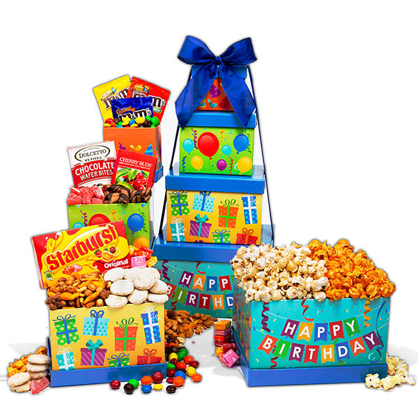 Best ideas about Birthday Gifts Images
. Save or Pin Happy Birthday Gift Tower by GourmetGiftBaskets Now.