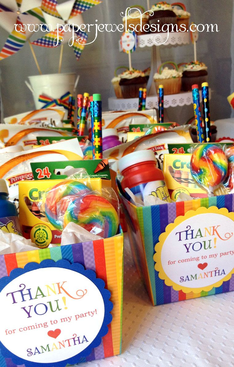 Best ideas about Birthday Goodie Bag Ideas
. Save or Pin Rainbow Birthday Party favors crayons bubbles rainbow Now.