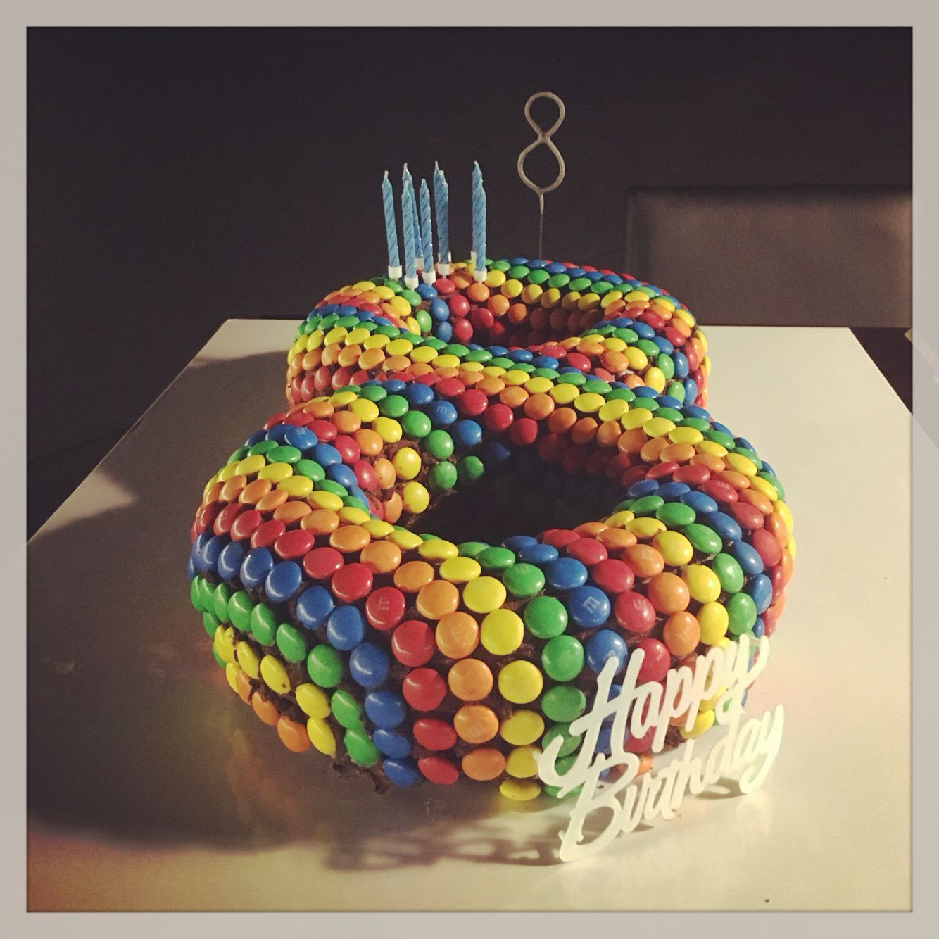 Best ideas about Birthday Ideas For 8 Year Old Boy
. Save or Pin Rainbow M&M s birthday cake 8 years old Now.