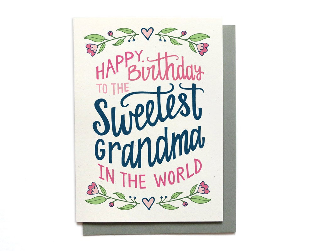 Best ideas about Birthday Ideas For Grandma
. Save or Pin Grandma Birthday Card Sweetest Grandma in the World Now.