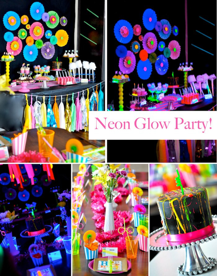 Best ideas about Birthday Ideas For Teens
. Save or Pin Kara s Party Ideas Neon Glow In The Dark Teen Birthday Now.