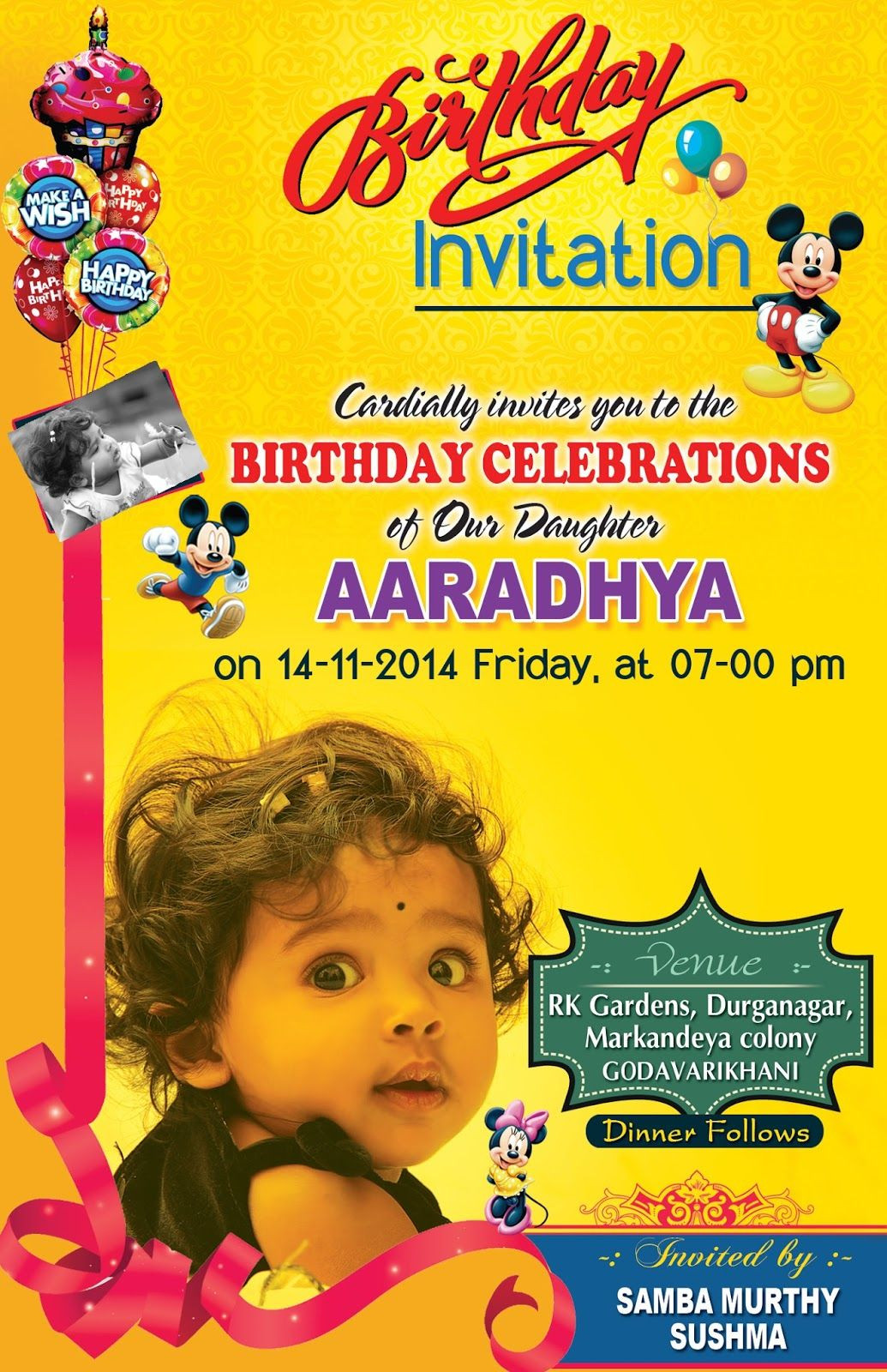 Best ideas about Birthday Invitation Card
. Save or Pin birthday invitation card psd template free Now.