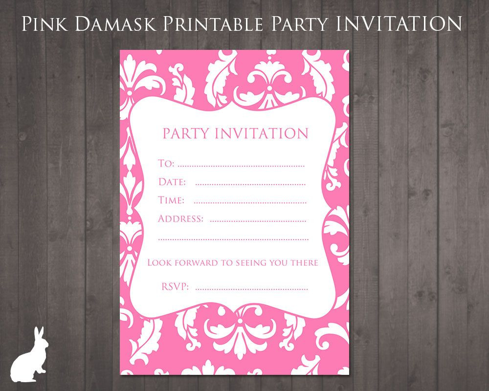 Best ideas about Birthday Invitation Ideas
. Save or Pin free party invitation pink damask Party Ideas Now.