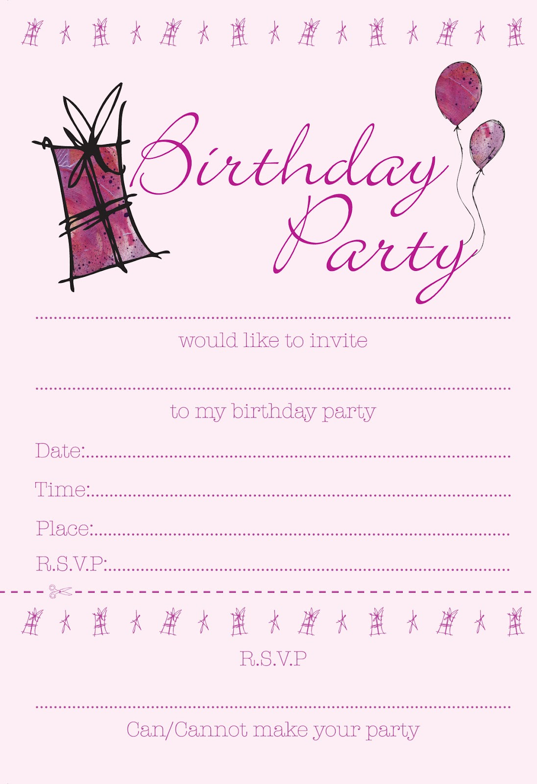 Best ideas about Birthday Invitations For Girl
. Save or Pin Printable Birthday Invitations for Girls FREE Template Now.