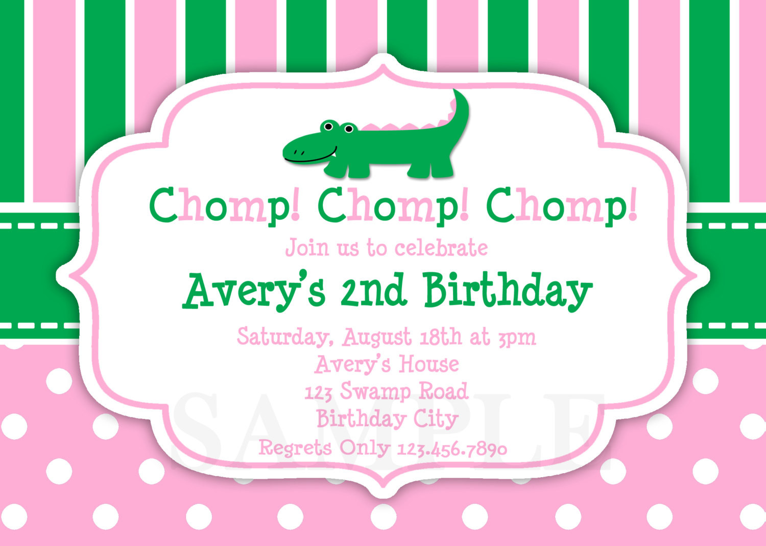 Best ideas about Birthday Invitations For Girl
. Save or Pin Printable Birthday Invitations Girls Alligator Party Now.