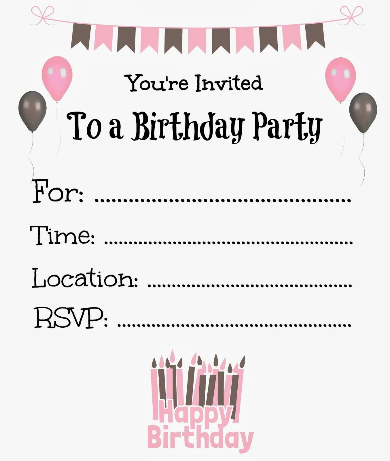 Best ideas about Birthday Invitations Free
. Save or Pin Free Printable Birthday Invitations For Kids birthday Now.