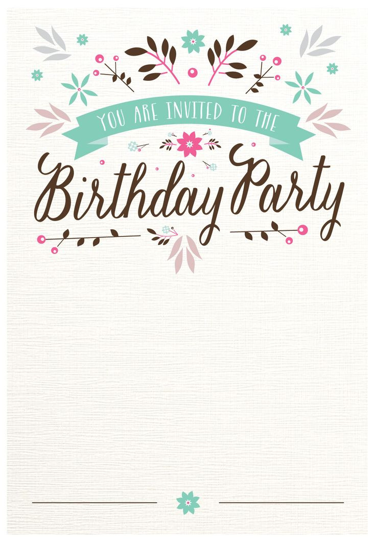 Best ideas about Birthday Invitations Ideas
. Save or Pin Flat Floral Free Printable Birthday Invitation Template Now.