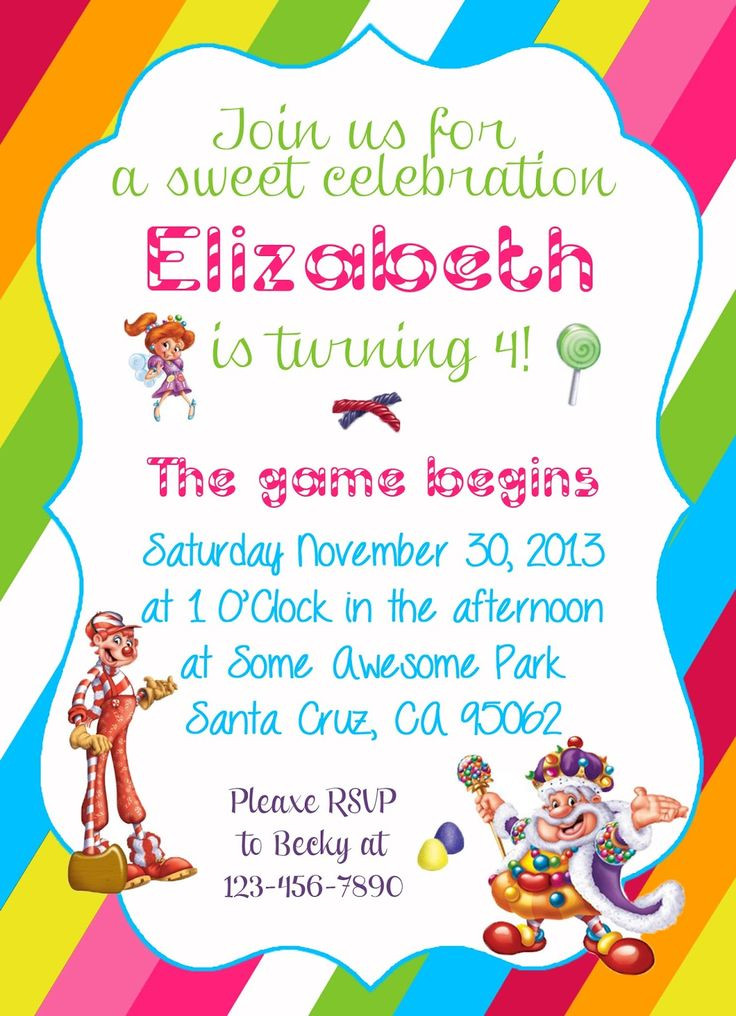 Best ideas about Birthday Invitations Online
. Save or Pin DIY Design Den Free Candyland themed party printable Now.