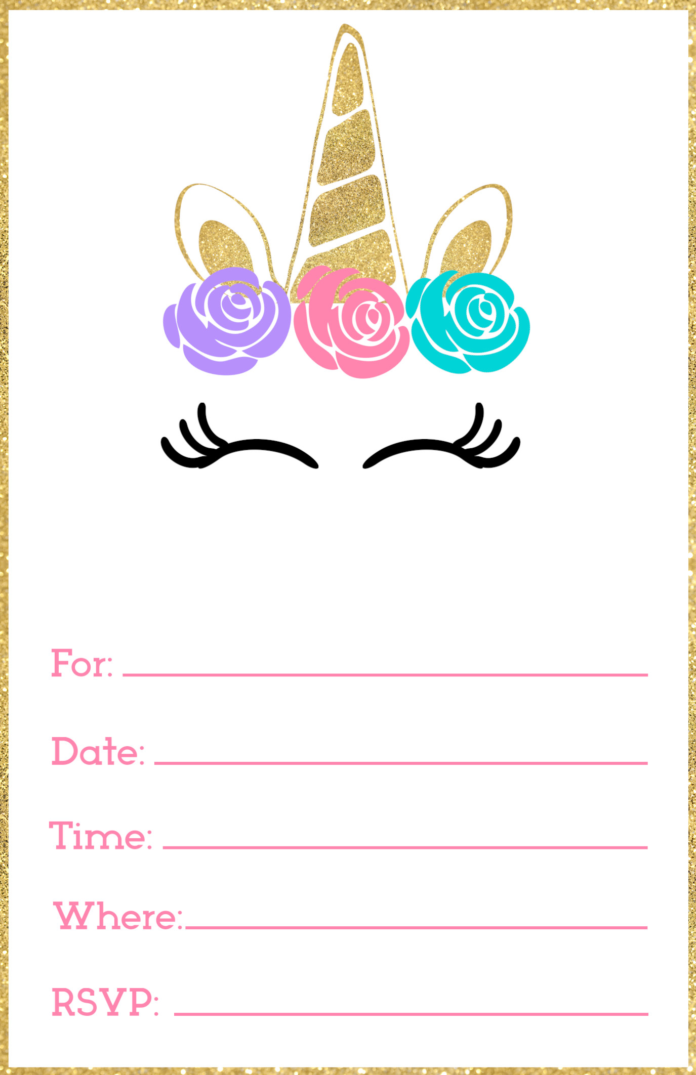 Best ideas about Birthday Invitations Printable
. Save or Pin Free Printable Unicorn Invitations Template Paper Trail Now.