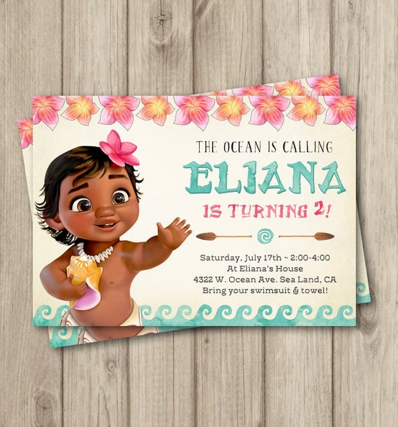 Best ideas about Birthday Invitations Walmart
. Save or Pin MOANA BIRTHDAY INVITATION Baby Moana Invitation Baby Moana Now.