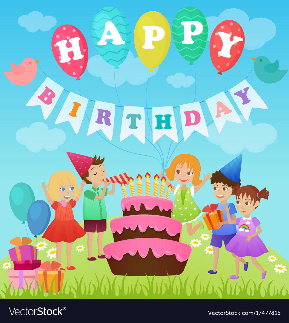 Best ideas about Birthday Party Cartoon
. Save or Pin Birthday party for kids cartoon Royalty Free Vector Image Now.