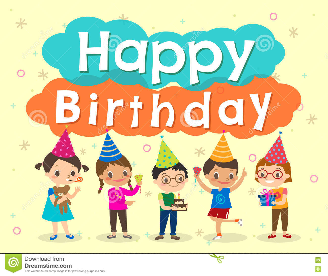 Best ideas about Birthday Party Cartoon
. Save or Pin Happy Birthday Party Kids Cartoon Design Template Stock Now.