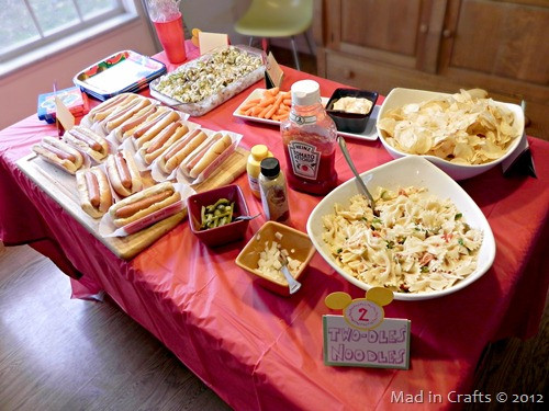 Best ideas about Birthday Party Foods
. Save or Pin Homemade Mickey Mouse Birthday Party Menu Mad in Crafts Now.
