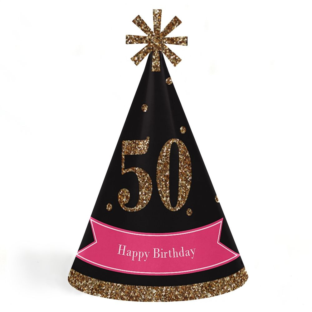 Best ideas about Birthday Party Hats
. Save or Pin Chic 50th Birthday Cone Happy Birthday Party Hats 8 Now.