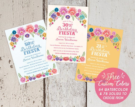 Best ideas about Birthday Party In Spanish
. Save or Pin Mexican Fiesta Theme Floral Birthday Party Invitations Now.