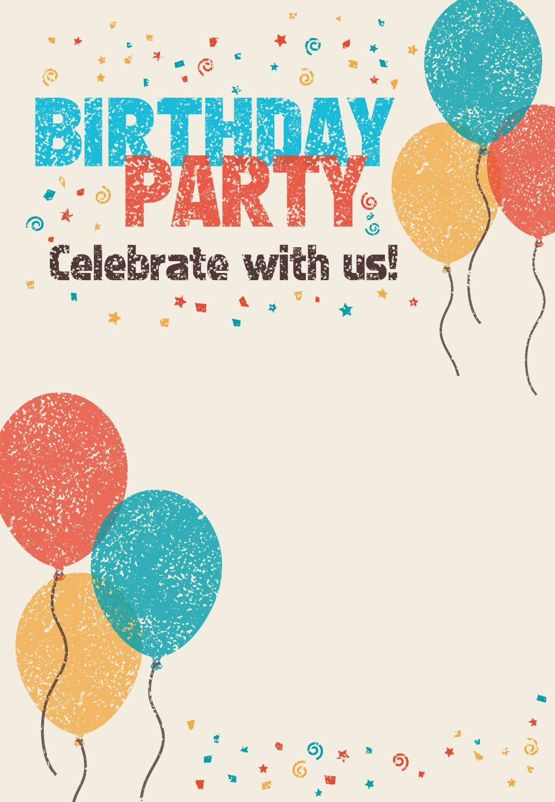 Best ideas about Birthday Party Invitation Card
. Save or Pin Free Printable Celebrate With Us Invitation Great site Now.