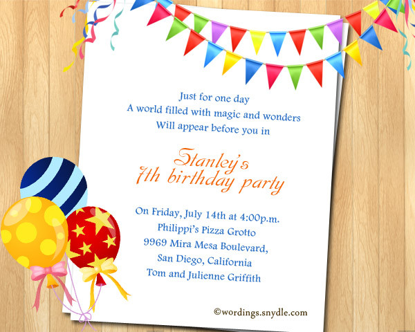 Best ideas about Birthday Party Invitation Message
. Save or Pin 1st Birthday Party Invitation Wording Wordings and Messages Now.