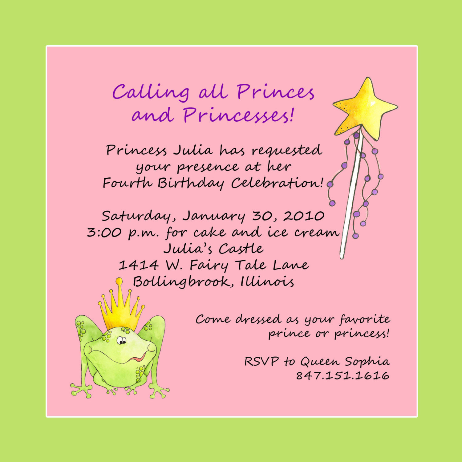 Best ideas about Birthday Party Invitation Message
. Save or Pin Princess Theme Birthday Party Invitation Custom Wording Now.