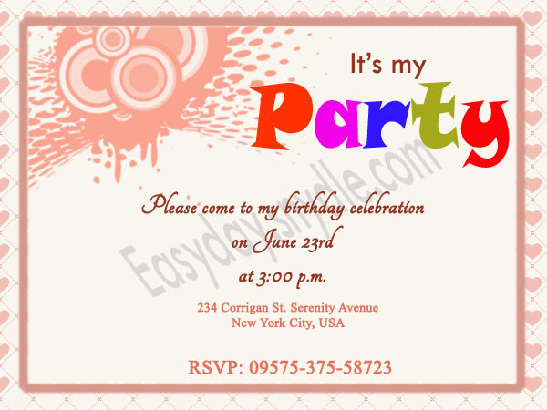 Best ideas about Birthday Party Invitation Message
. Save or Pin Birthday Invitation Wording Easyday Now.