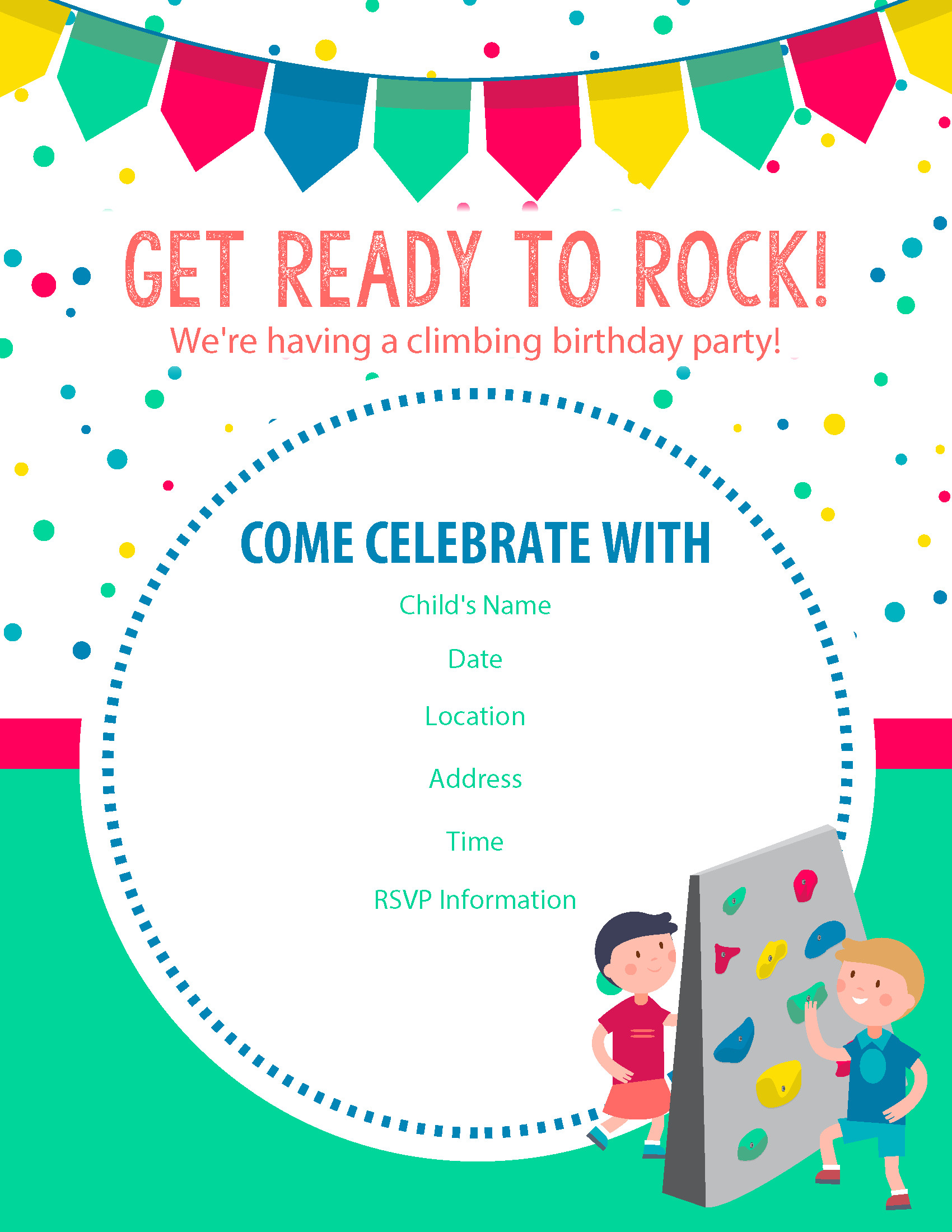 Best ideas about Birthday Party Invitations
. Save or Pin Happy Birthday Free Rock Climbing Birthday Party Invitations Now.