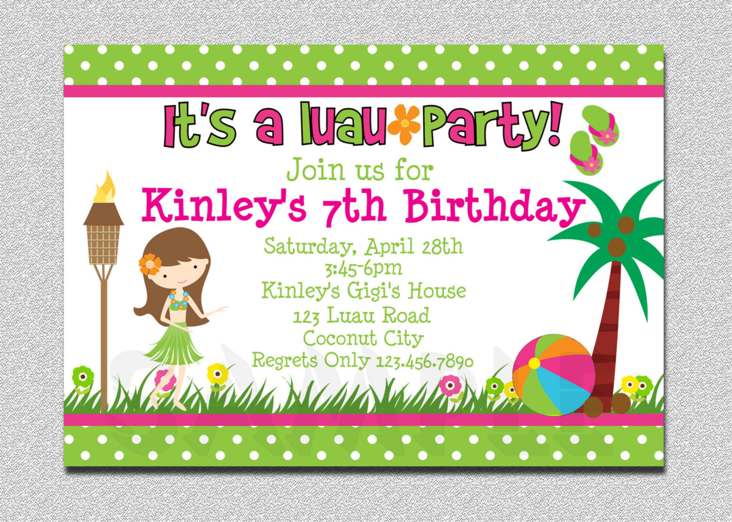 Best ideas about Birthday Party Invite
. Save or Pin Luau Birthday Invitation Luau Birthday Party Invitation Now.
