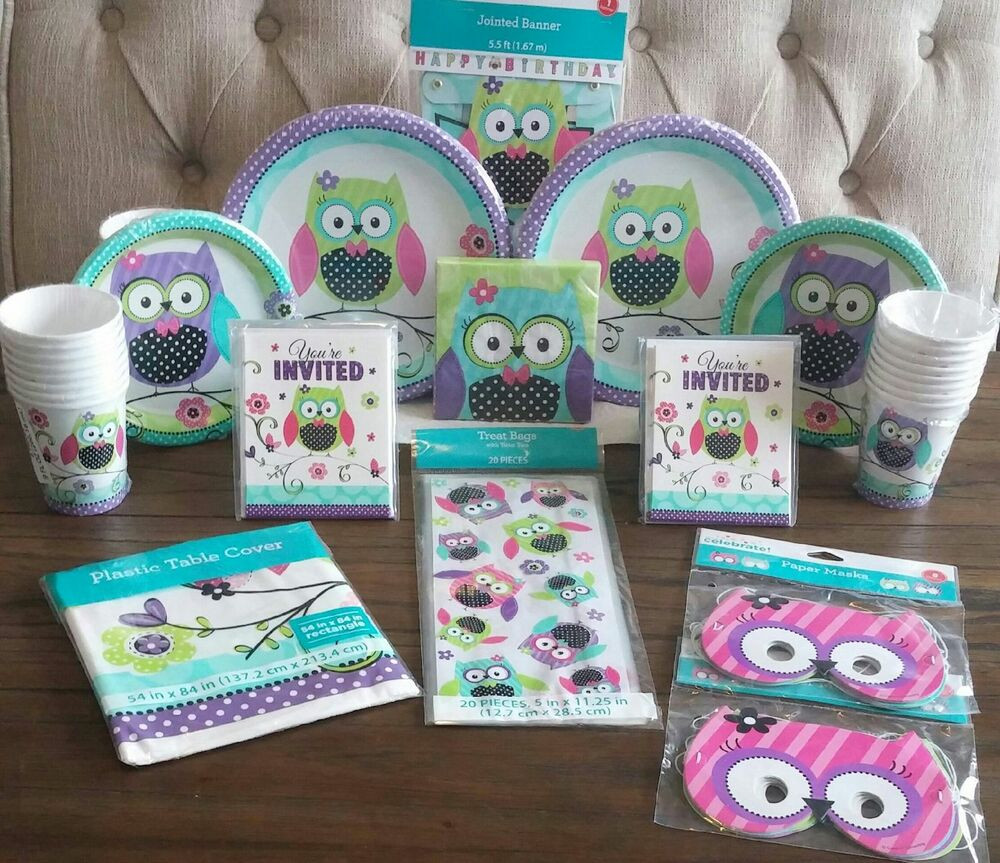Best ideas about Birthday Party Kits
. Save or Pin Pretty OWL Girl Birthday Premium Kit Serves 16 Party Now.