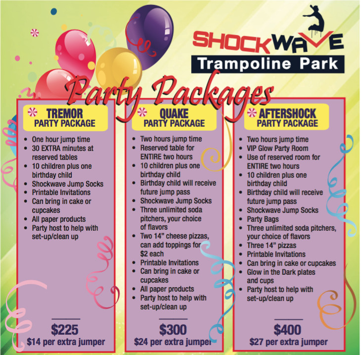 Best ideas about Birthday Party Packages
. Save or Pin Anchorage Birthday Party at Shockwave Now.