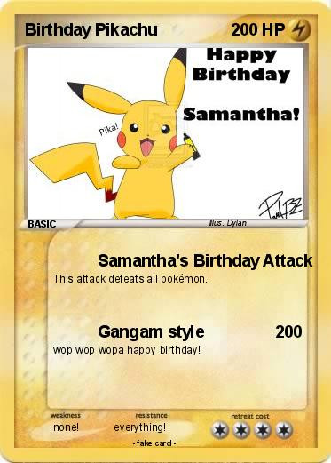 Best ideas about Birthday Pikachu Card
. Save or Pin Pokémon Birthday Pikachu 27 27 Samantha s Birthday Now.