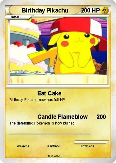 Best ideas about Birthday Pikachu Card
. Save or Pin Pokémon Birthday Pikachu 18 18 Eat Cake My Pokemon Card Now.