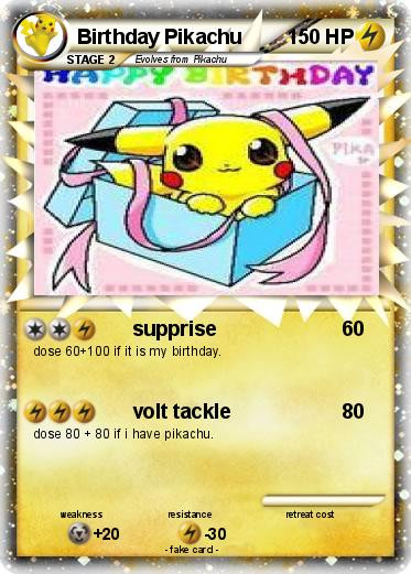 Best ideas about Birthday Pikachu Card
. Save or Pin Pokémon Birthday Pikachu 7 7 supprise My Pokemon Card Now.