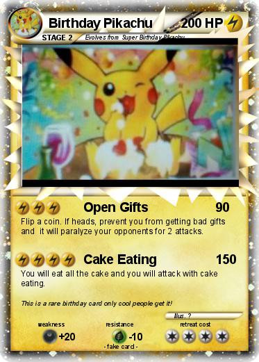 Best ideas about Birthday Pikachu Card
. Save or Pin Pokémon Birthday Pikachu 45 45 Open Gifts My Pokemon Card Now.