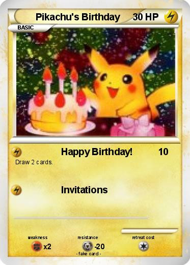 Best ideas about Birthday Pikachu Card
. Save or Pin Pokémon Pikachu s Birthday 1 1 Happy Birthday My Now.