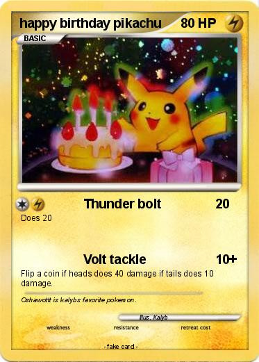 Best ideas about Birthday Pikachu Card
. Save or Pin Pokémon happy birthday pikachu 1 1 Thunder bolt My Now.