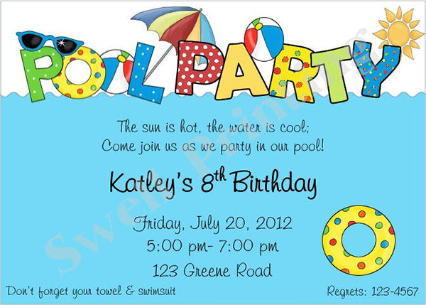 Best ideas about Birthday Pool Party Invitations
. Save or Pin 36 Pool Party Invitation Templates PSD AI Word Now.