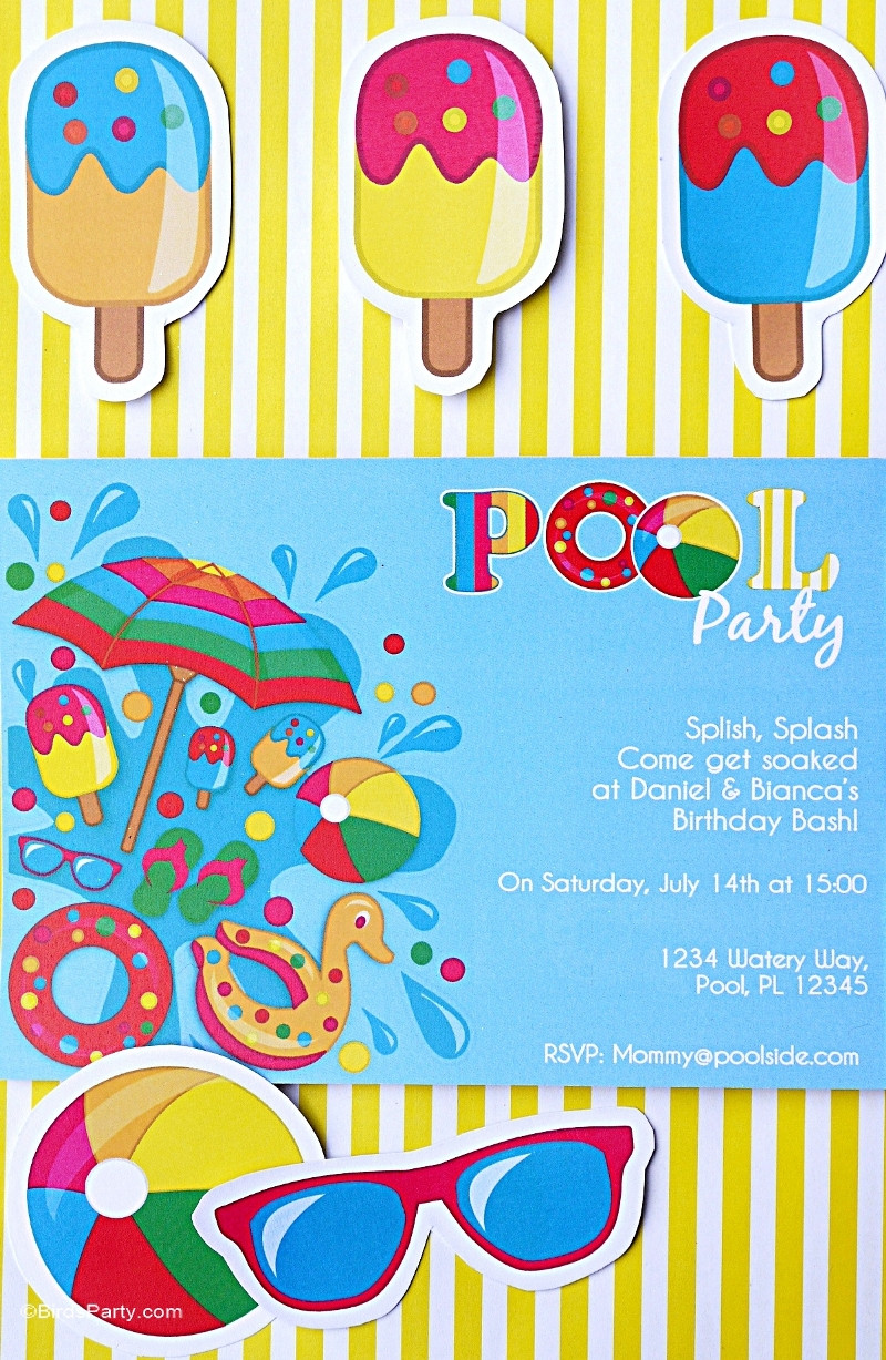 Best ideas about Birthday Pool Party Invitations
. Save or Pin Pool Party Ideas & Kids Summer Printables Party Ideas Now.