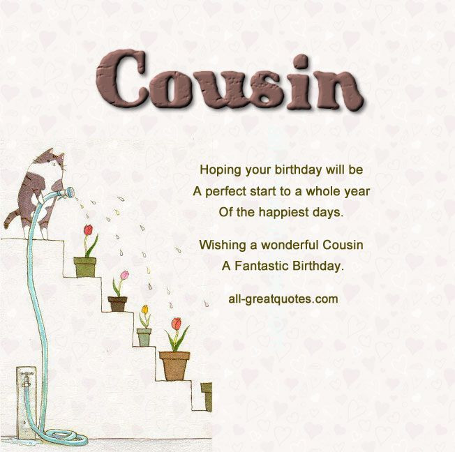 Best ideas about Birthday Quotes For Cousin
. Save or Pin Best free original birthday cards made just for your Now.