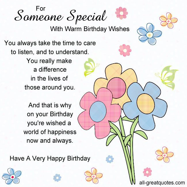 Best ideas about Birthday Quotes For Someone Special
. Save or Pin For Someone Special With Warm Birthday Wishes You always Now.