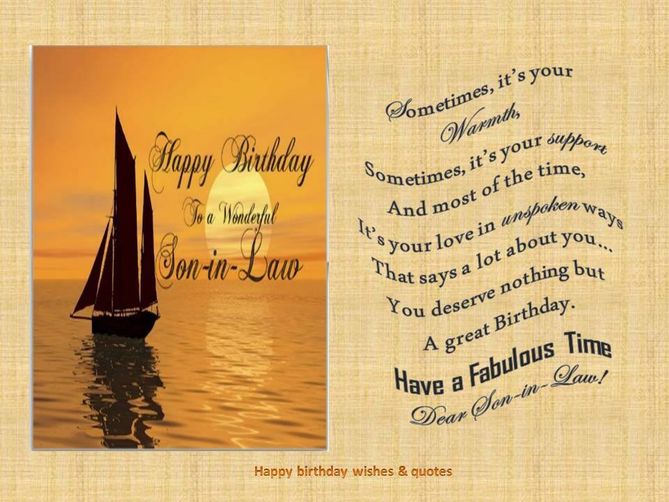 Best ideas about Birthday Quotes For Son In Law
. Save or Pin Happy Birthday Son In Law Quotes QuotesGram Now.
