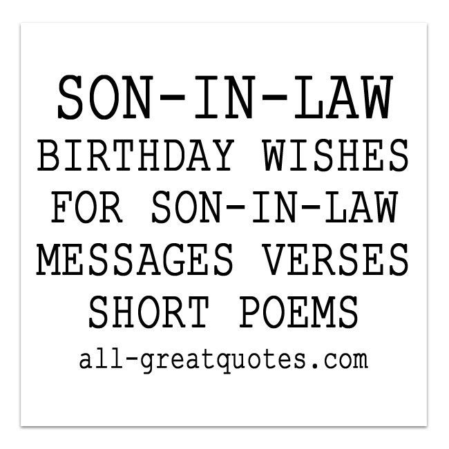 Best ideas about Birthday Quotes For Son In Law
. Save or Pin SON IN LAW BIRTHDAY WISHES FOR SON IN LAW MESSAGES VERSES Now.