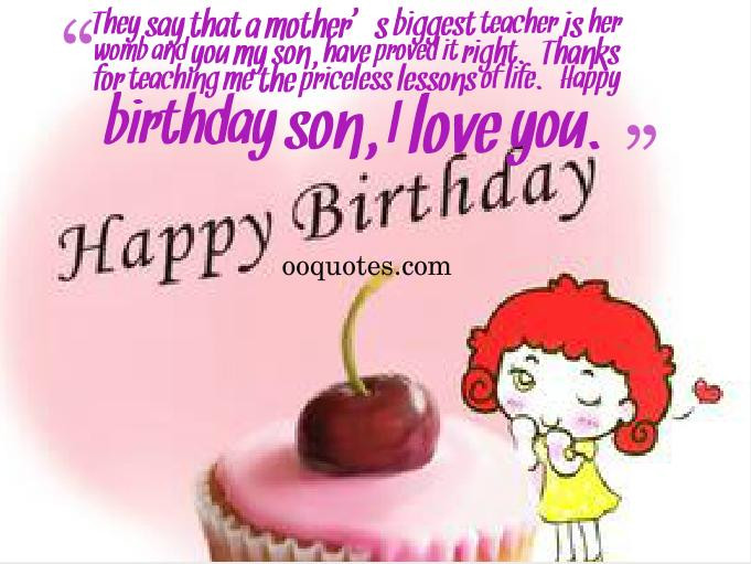 Best ideas about Birthday Quotes From Mother To Son
. Save or Pin Mother To Son Birthday Quotes QuotesGram Now.