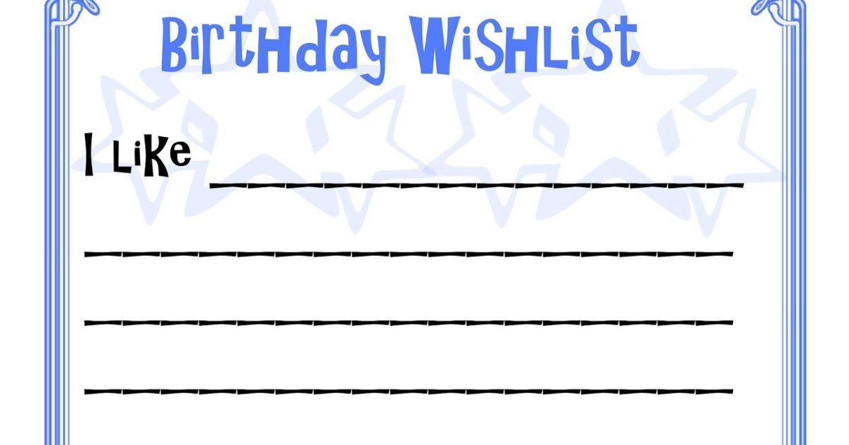 Best ideas about Birthday Wish List
. Save or Pin Edge of Insanity FREE Birthday Wishlist Printable Now.